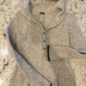 Patagonia Cream Cowl Neck Sweater